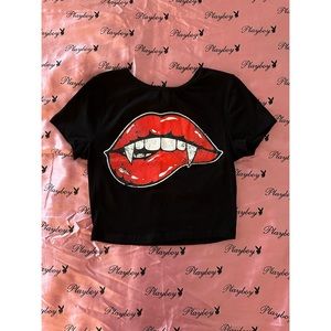 Windsor Vampire Lip Bite Baby Tee